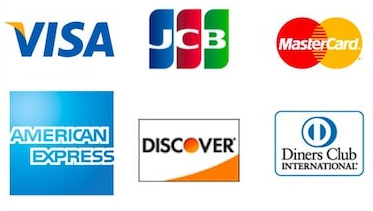 JCB/VISA/MasterCard/Amex
